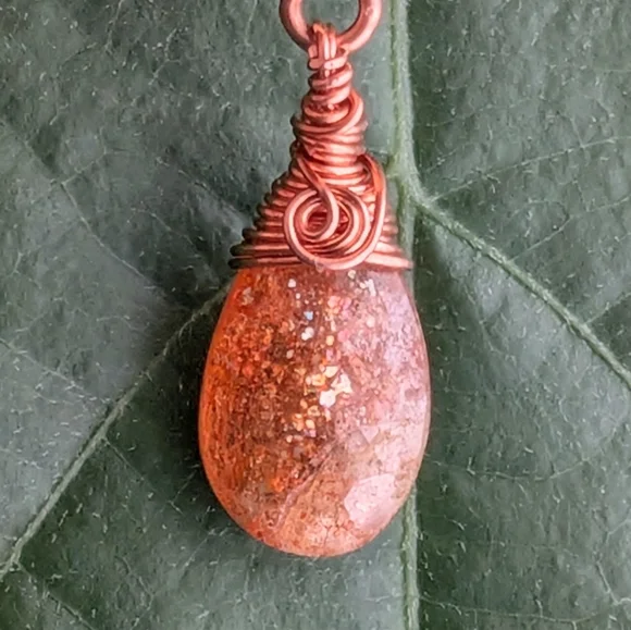 Elegant Carnelian Agate Necklace Artisan Crafted Copper Chain - Picture 2 of 15